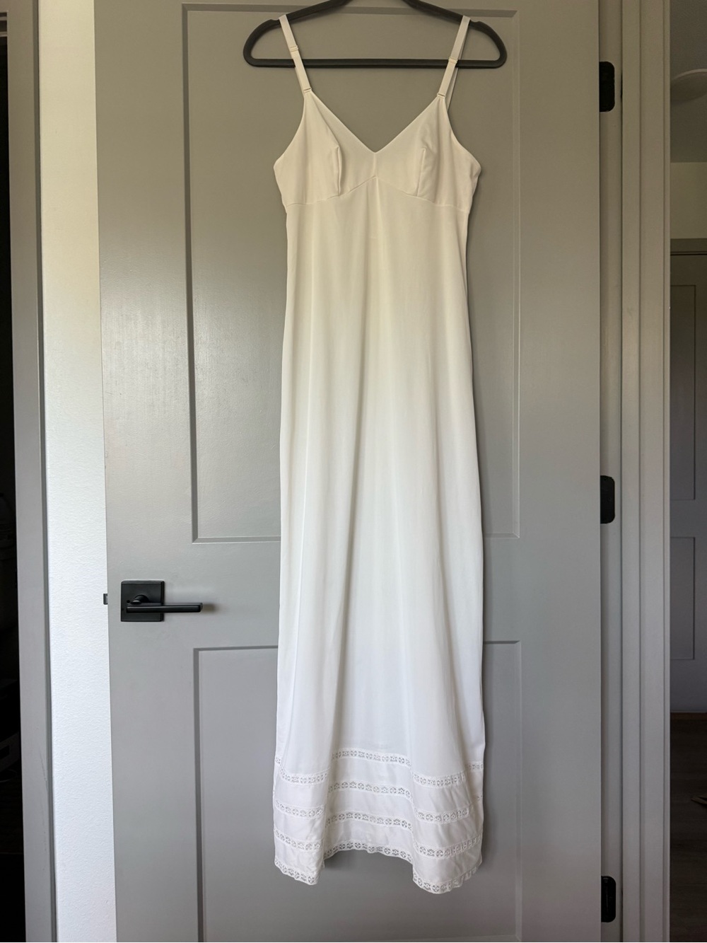 Vintage Gossard Artemis Size 36 Thick Nylon Full Length Maxi Slip Dress Sweep